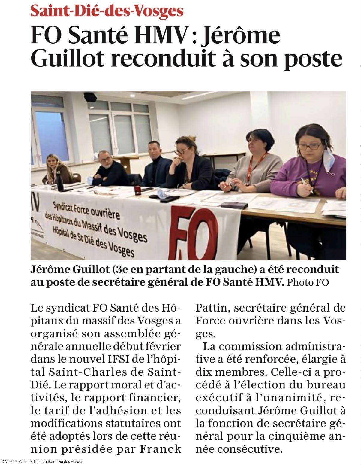 Article Vosges Matin