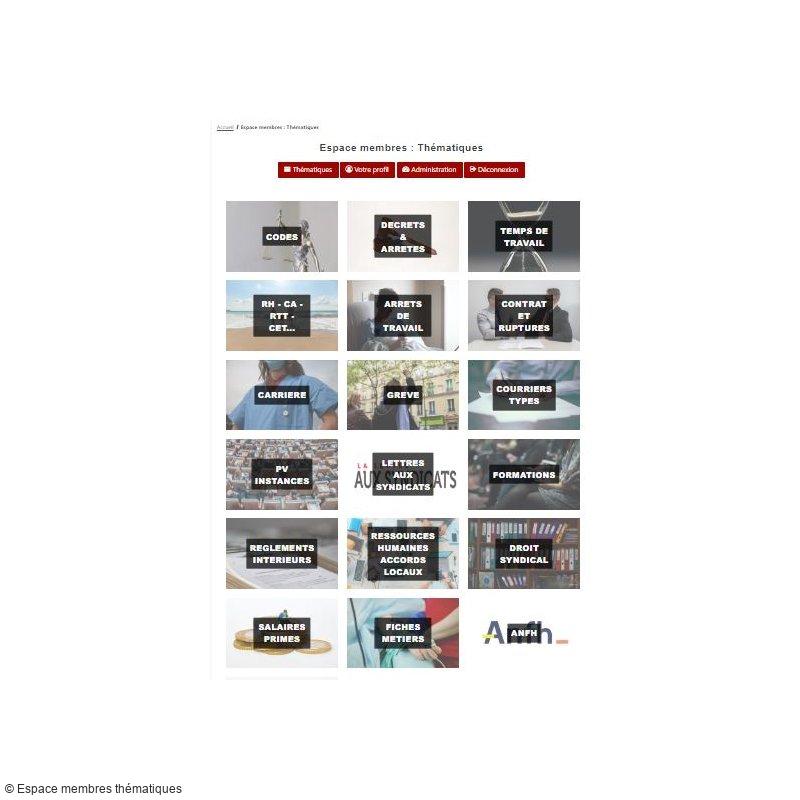 Espace membres thématiques