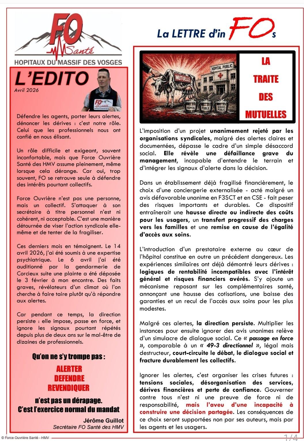 Lettre d'inFO - avril 2026 - Page 1