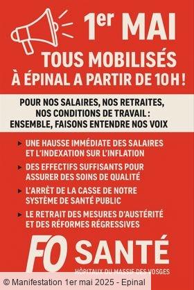 Manifestation 1er mai 2025 - Epinal