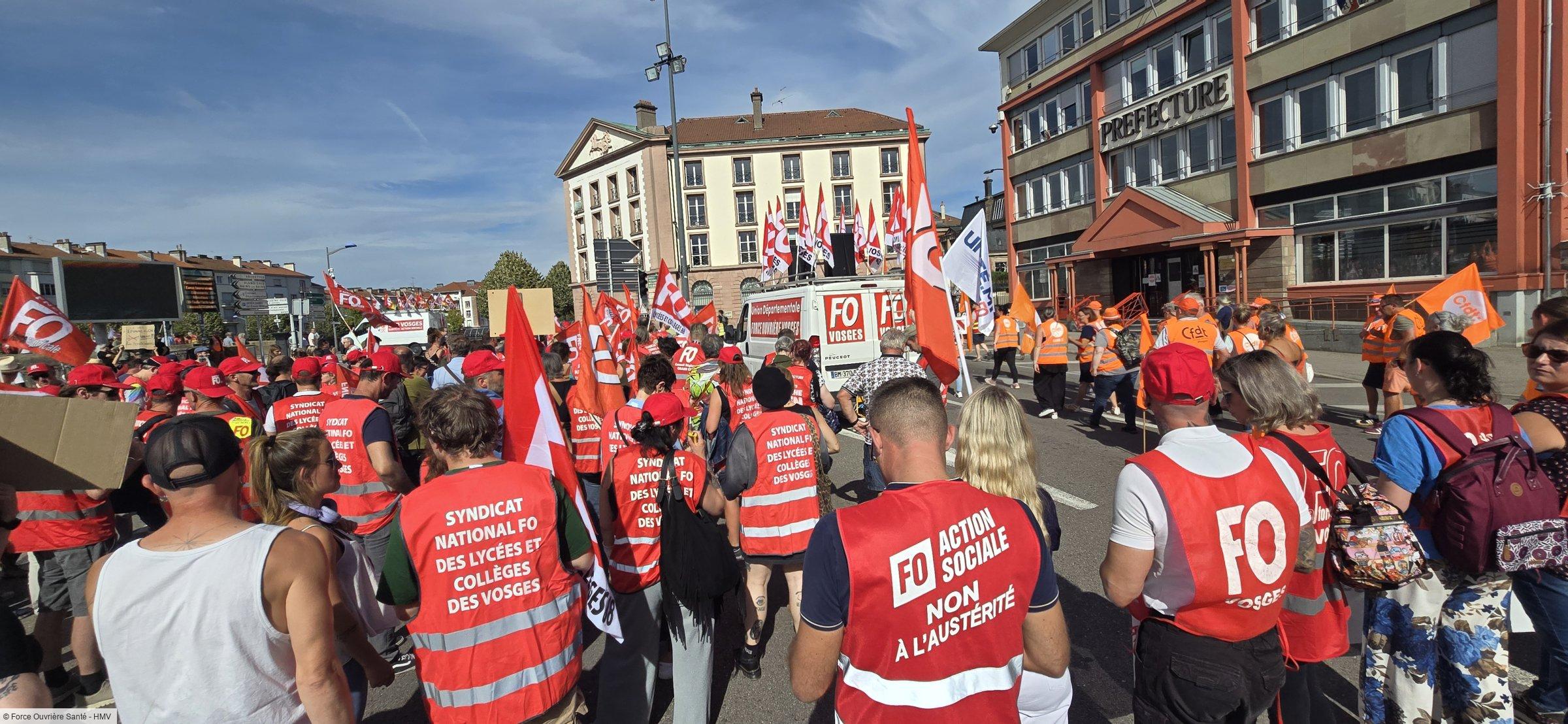 Mobilisation Fonction Publique - Epinal - 29 septembre 2026- FO Santé des HMV