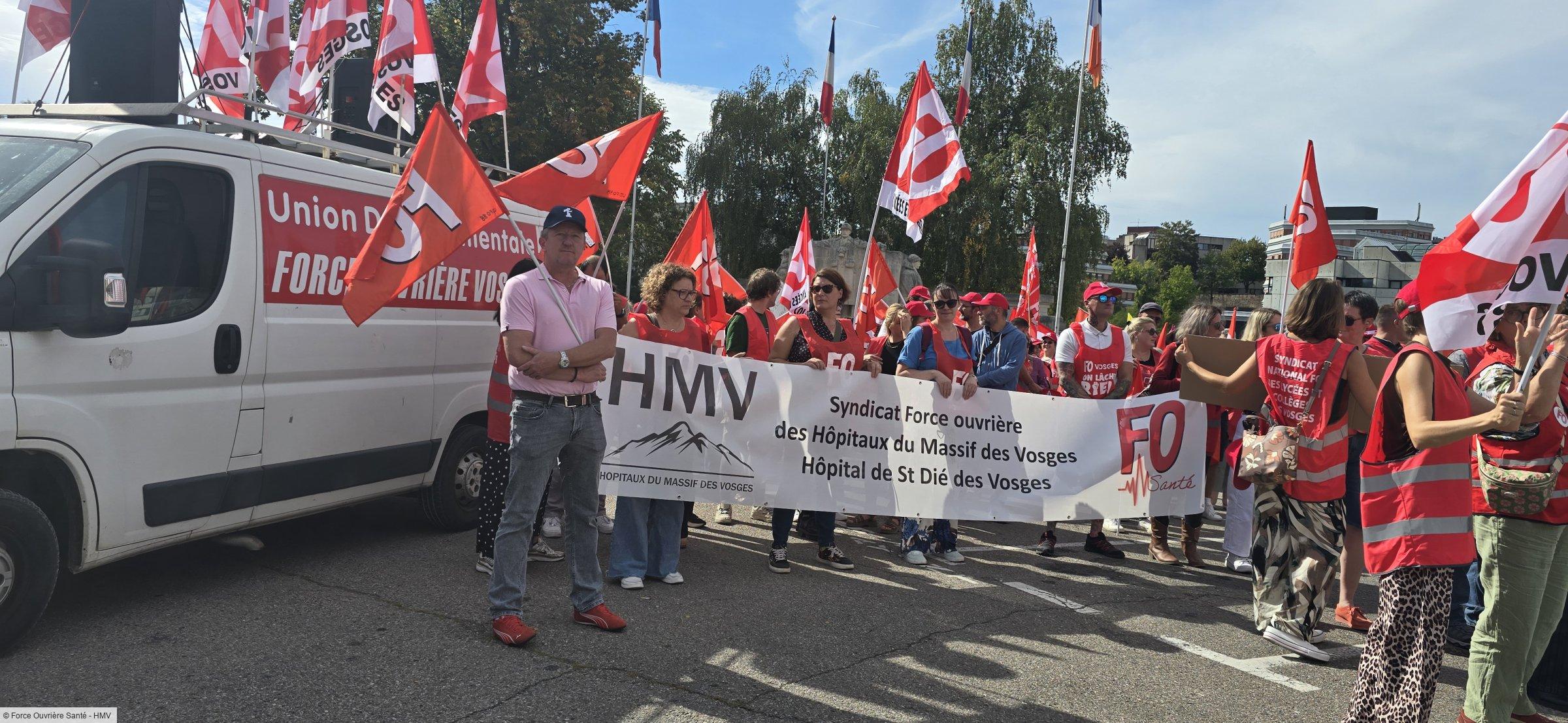 Mobilisation Fonction Publique - Epinal - 29 septembre 2026- FO Santé des HMV