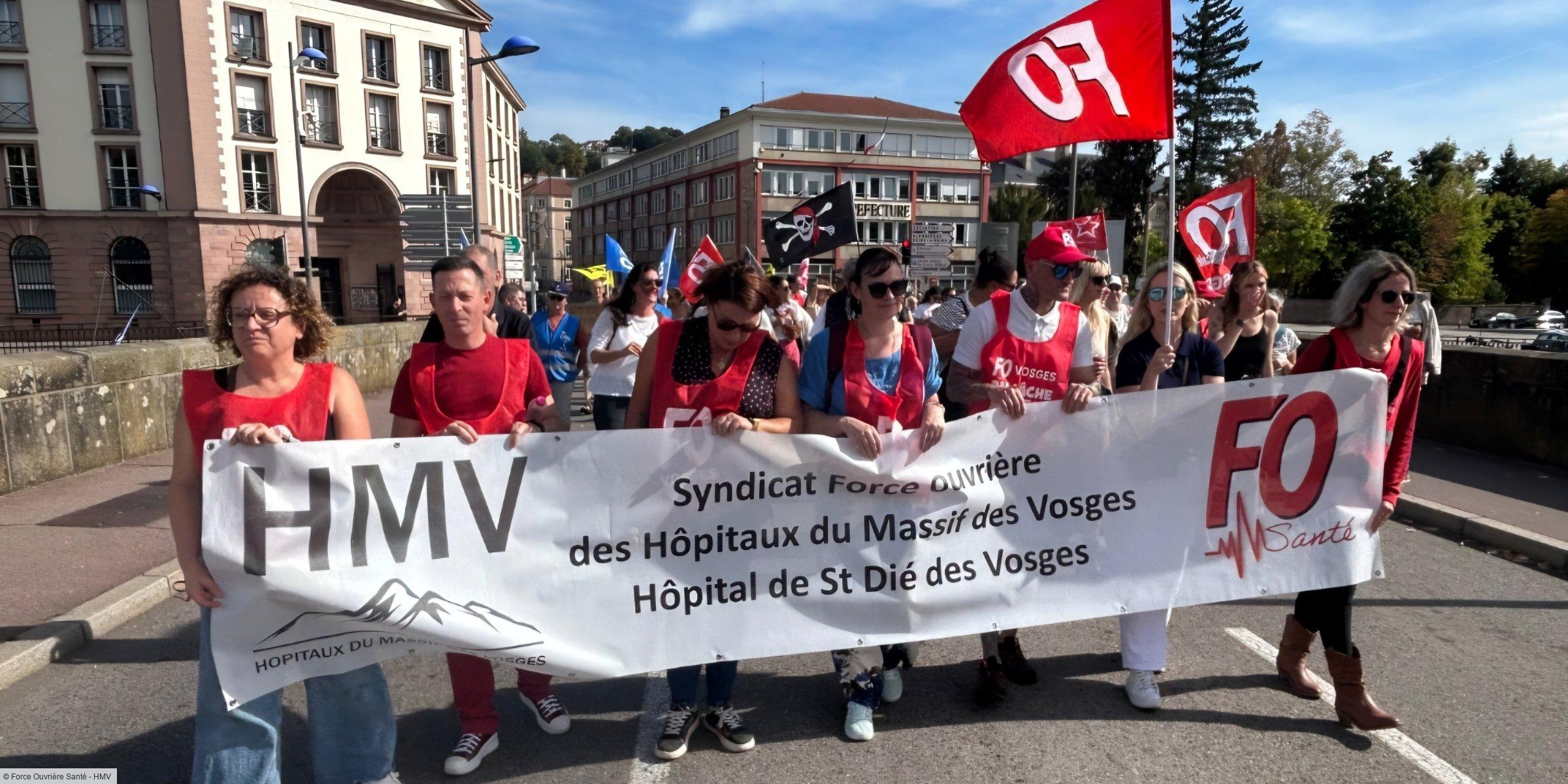 29 SEPTEMBRE : LA FONCTION PUBLIQUE DIT STOP ! FO SANTÉ HMV DANS LA RUE À ÉPINAL