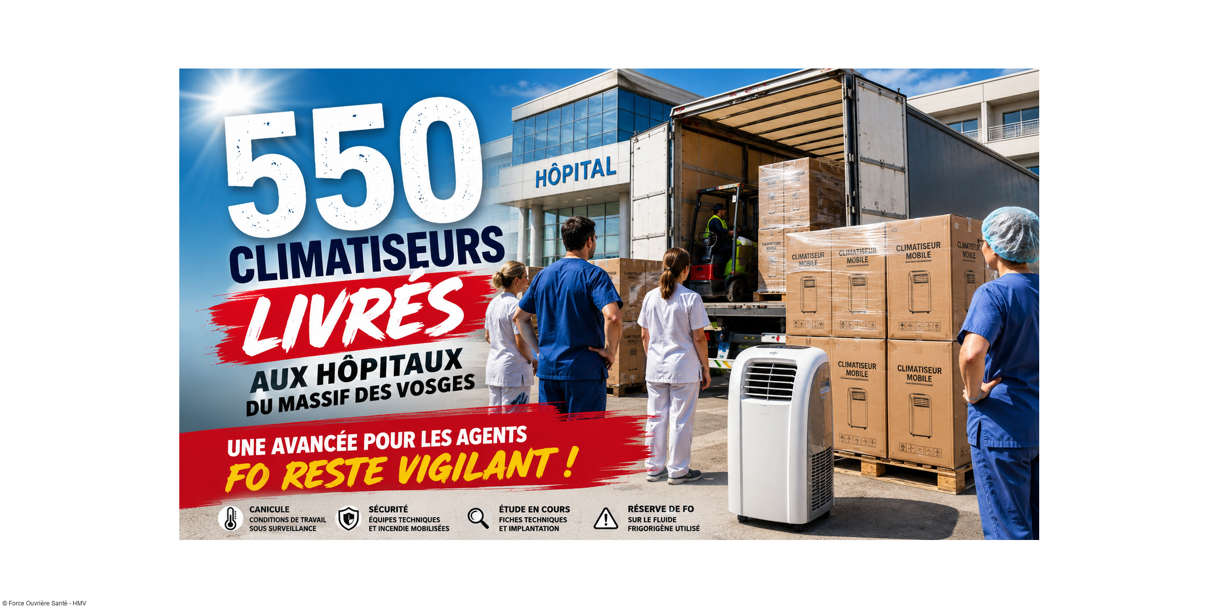 Canicule aux HMV : 550 climatiseurs livrés, FO reste vigilant !