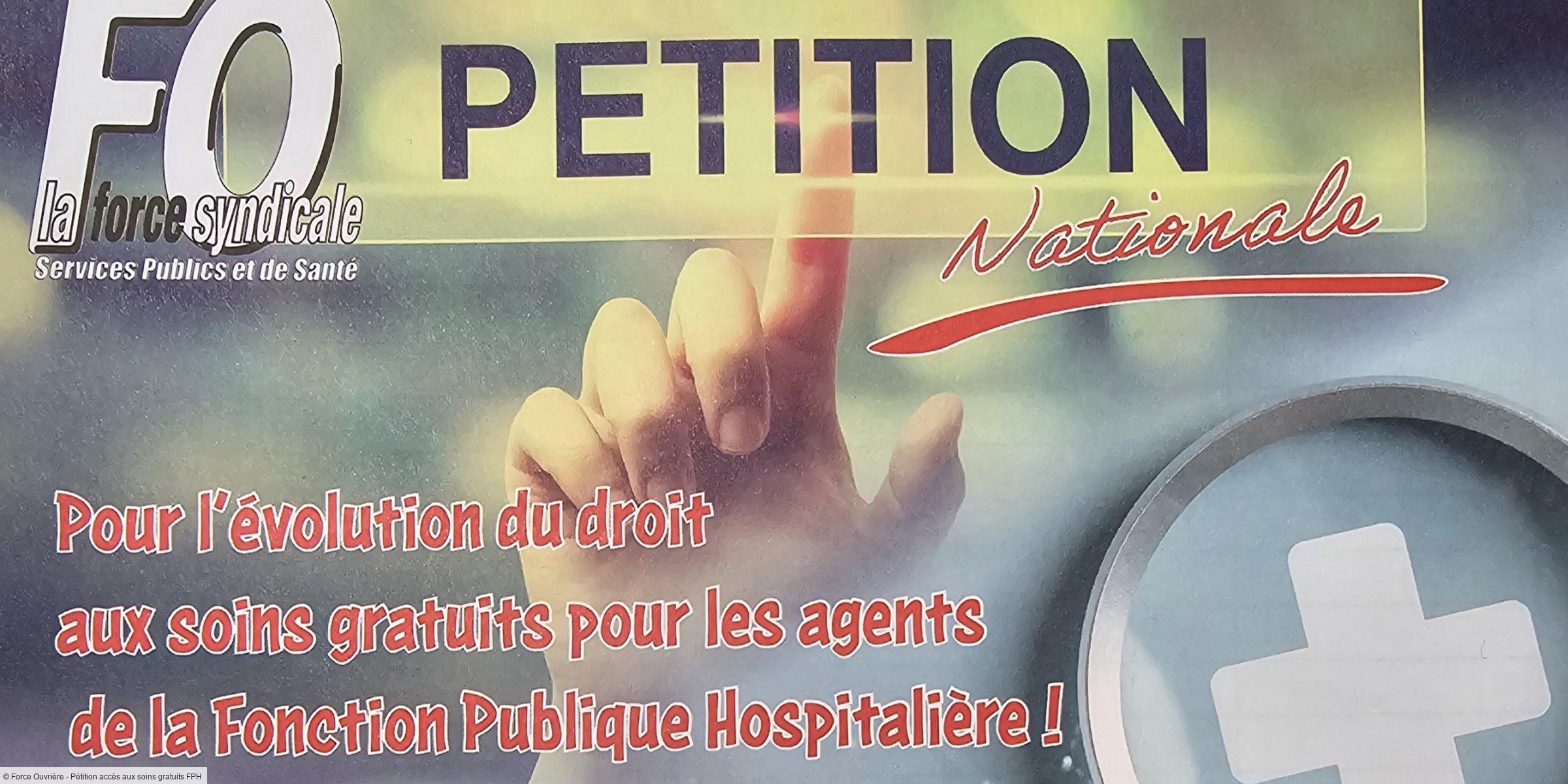 Pétition Nationale: Accès gratuits aux soins gratuits pour les agents de la fonction publique hospitalière