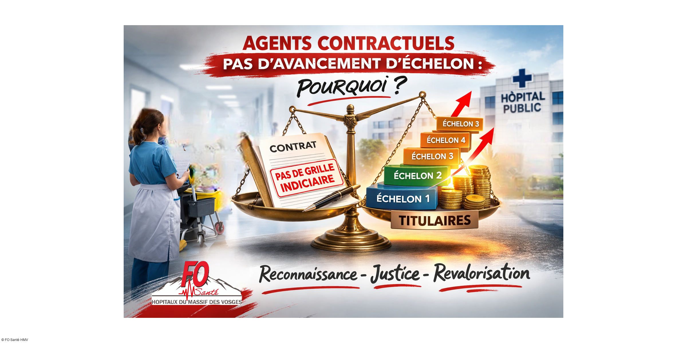 Fonction publique hospitalière : pourquoi les agents contractuels n'ont pas d'avancement d'échelon