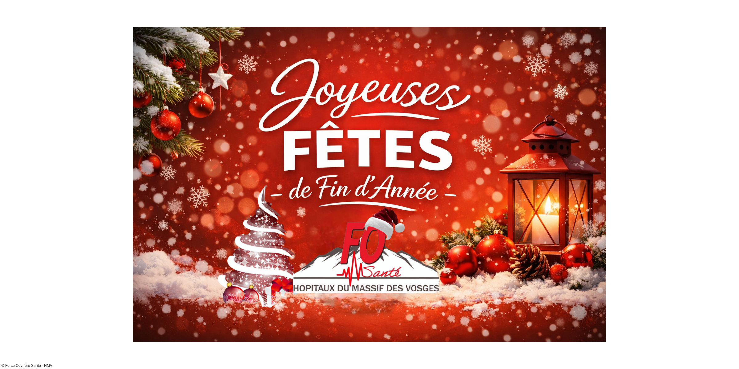 Belles fêtes de fin d'année à toutes et tous les agents des HMV