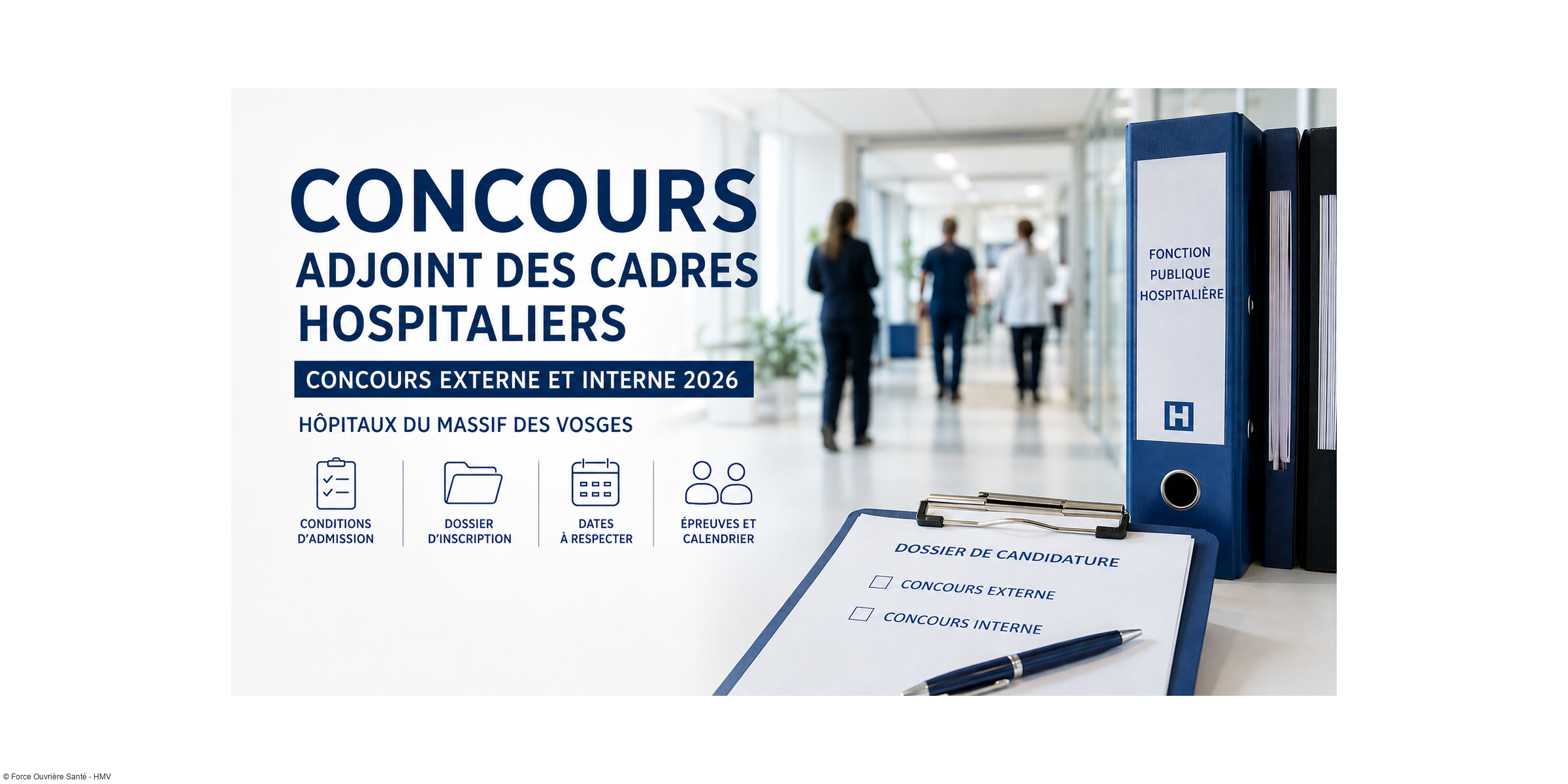 Concours d'adjoint des cadres hospitaliers 2026 aux Hôpitaux du Massif des Vosges : conditions, inscription et calendrier