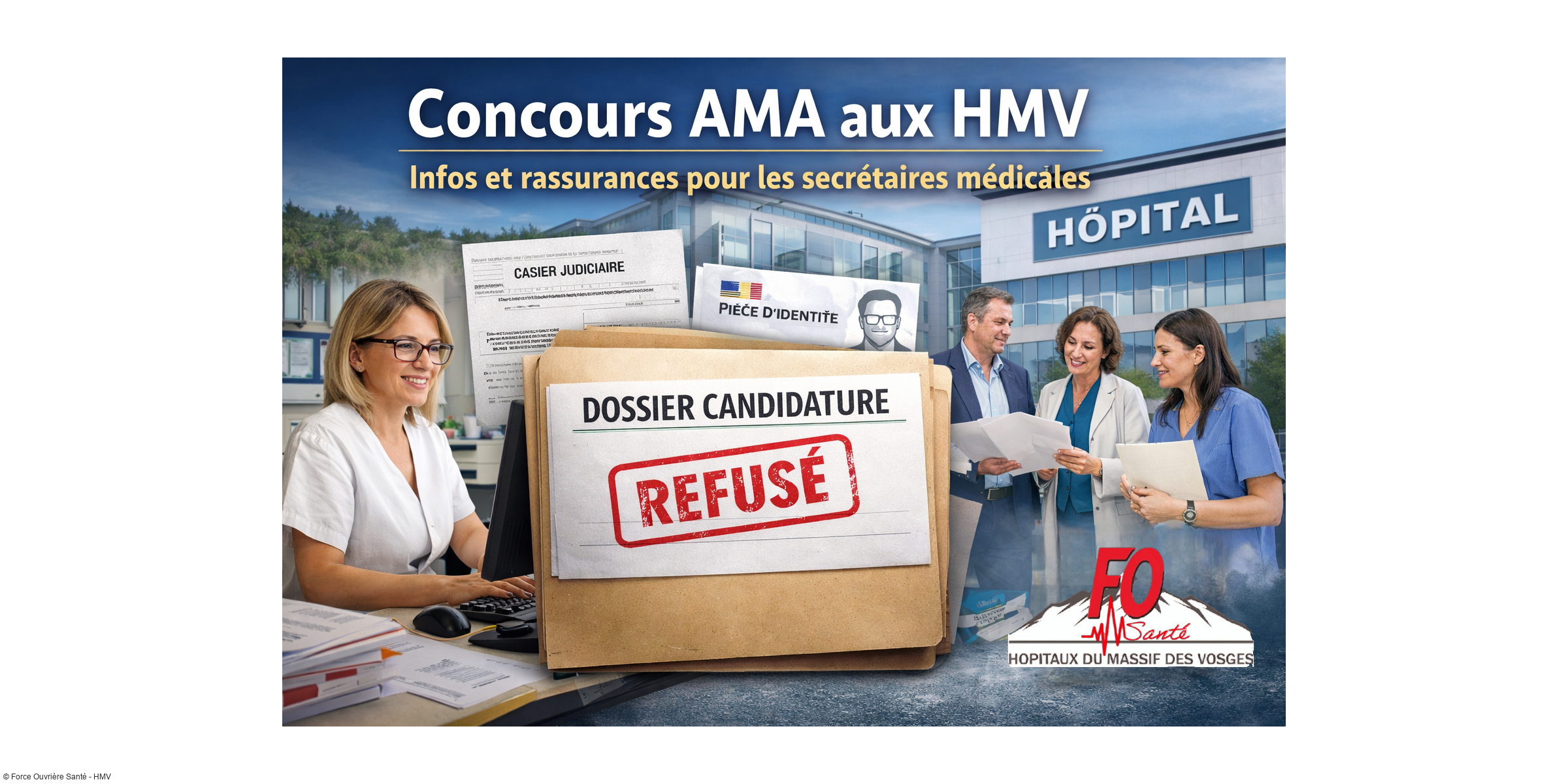 Concours AMA : FO Santé des HMV fait le point et rassure les secrétaires médicales