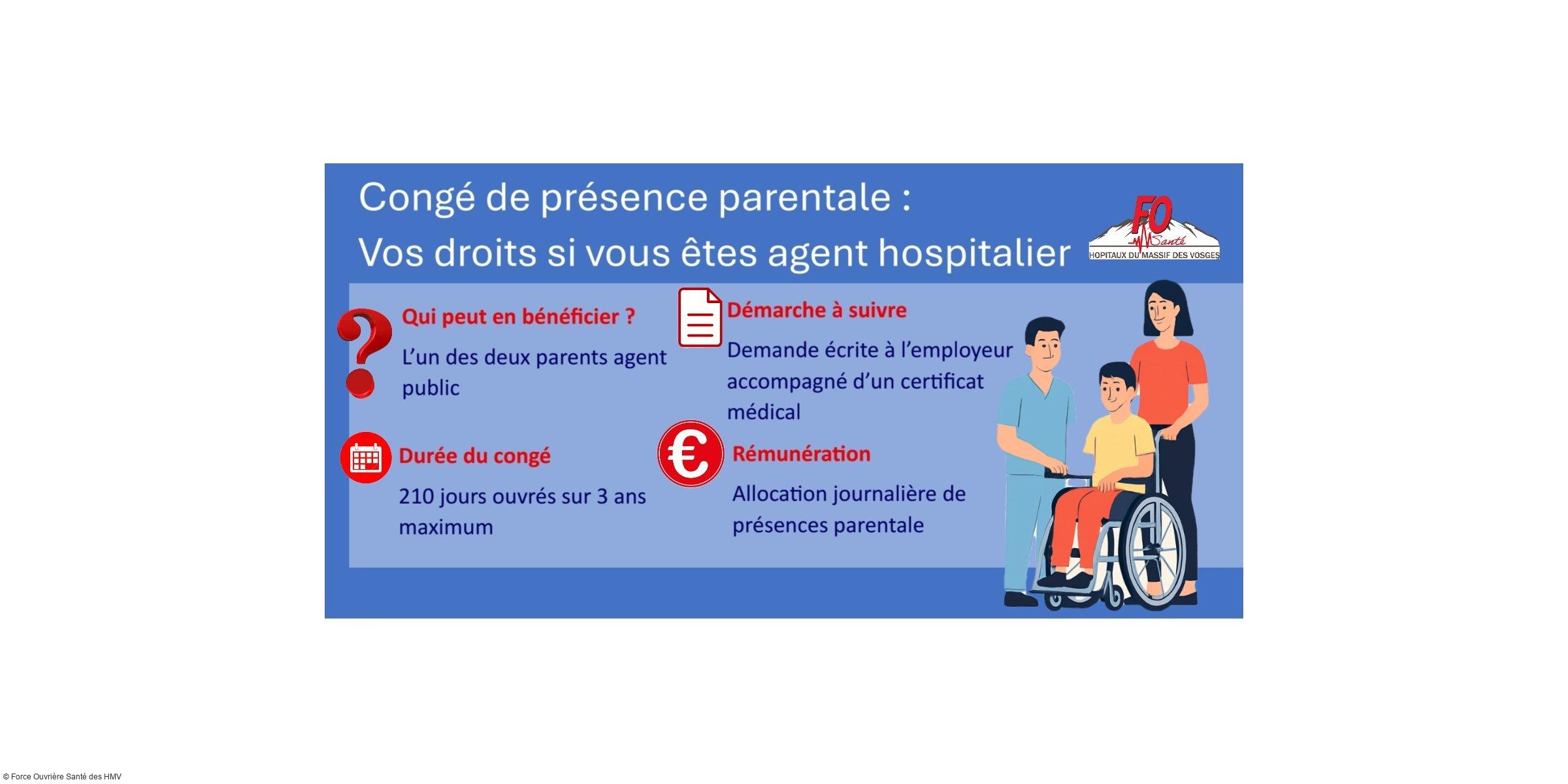 Congé de présence parentale : vos droits si vous êtes agent hospitalier