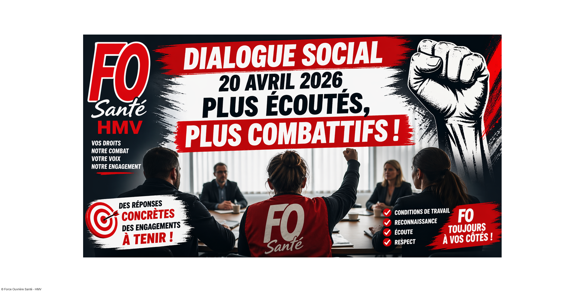 Dialogue social du 20 avril 2026 : un climat plus posé… mais FO reste en première ligne