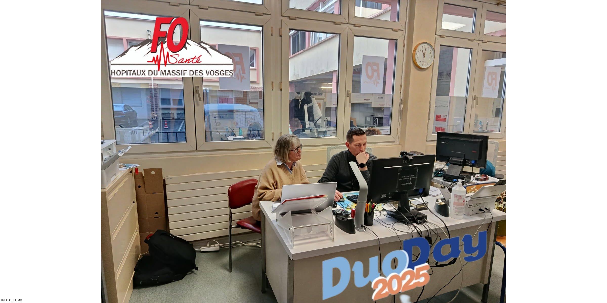 DUODAY:  FO Santé des HMV a participé à l'action et a accueillie Christine !