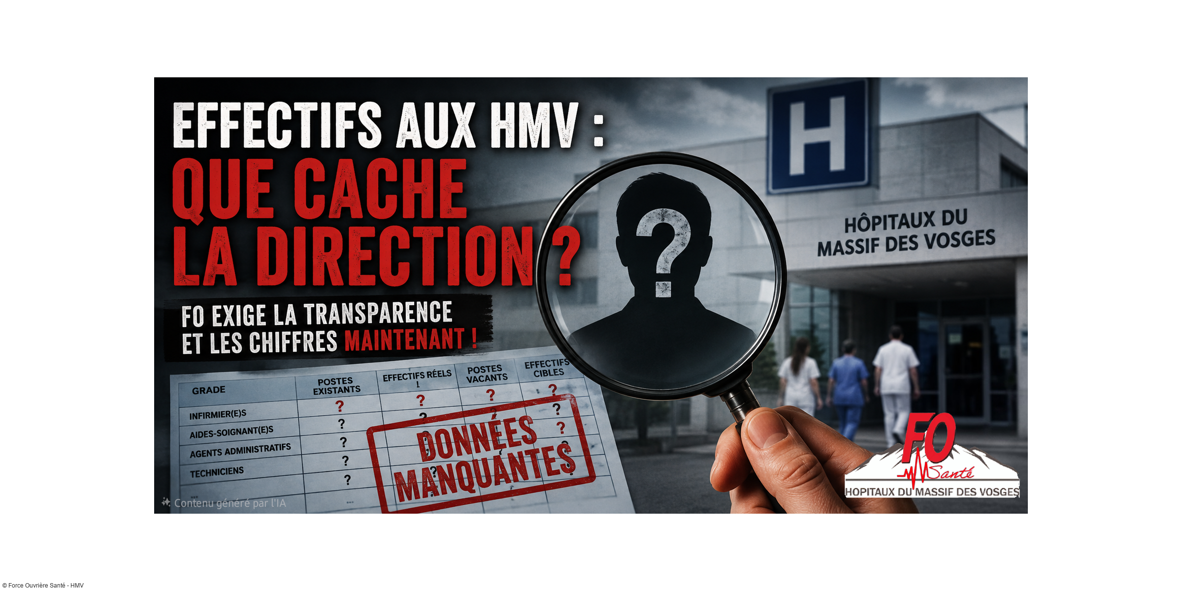 EFFECTIFS AUX HMV : QUE CACHE LA DIRECTION ?
