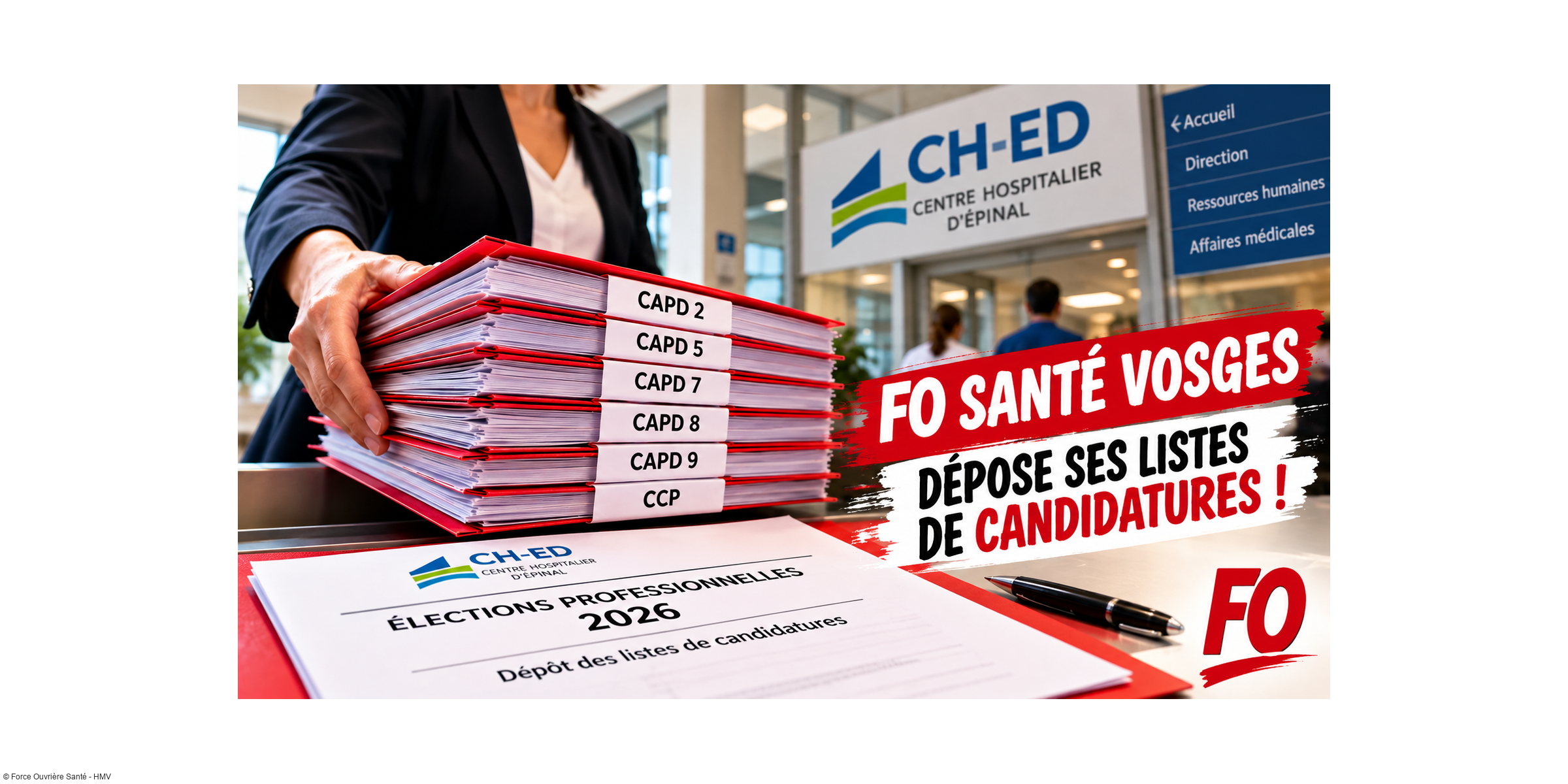 Élections professionnelles 2026 : FO Santé Vosges dépose ses listes de candidatures