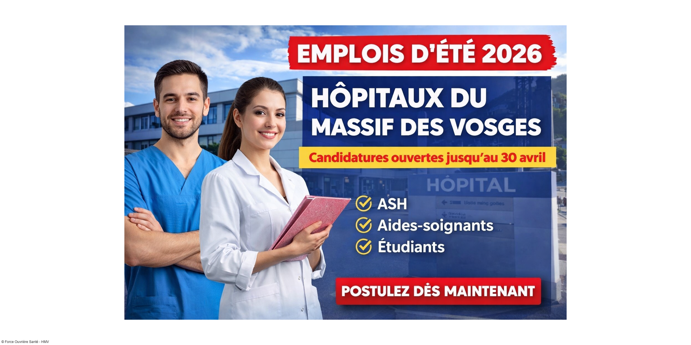Emplois d'été 2026 : les candidatures sont ouvertes aux HMV !