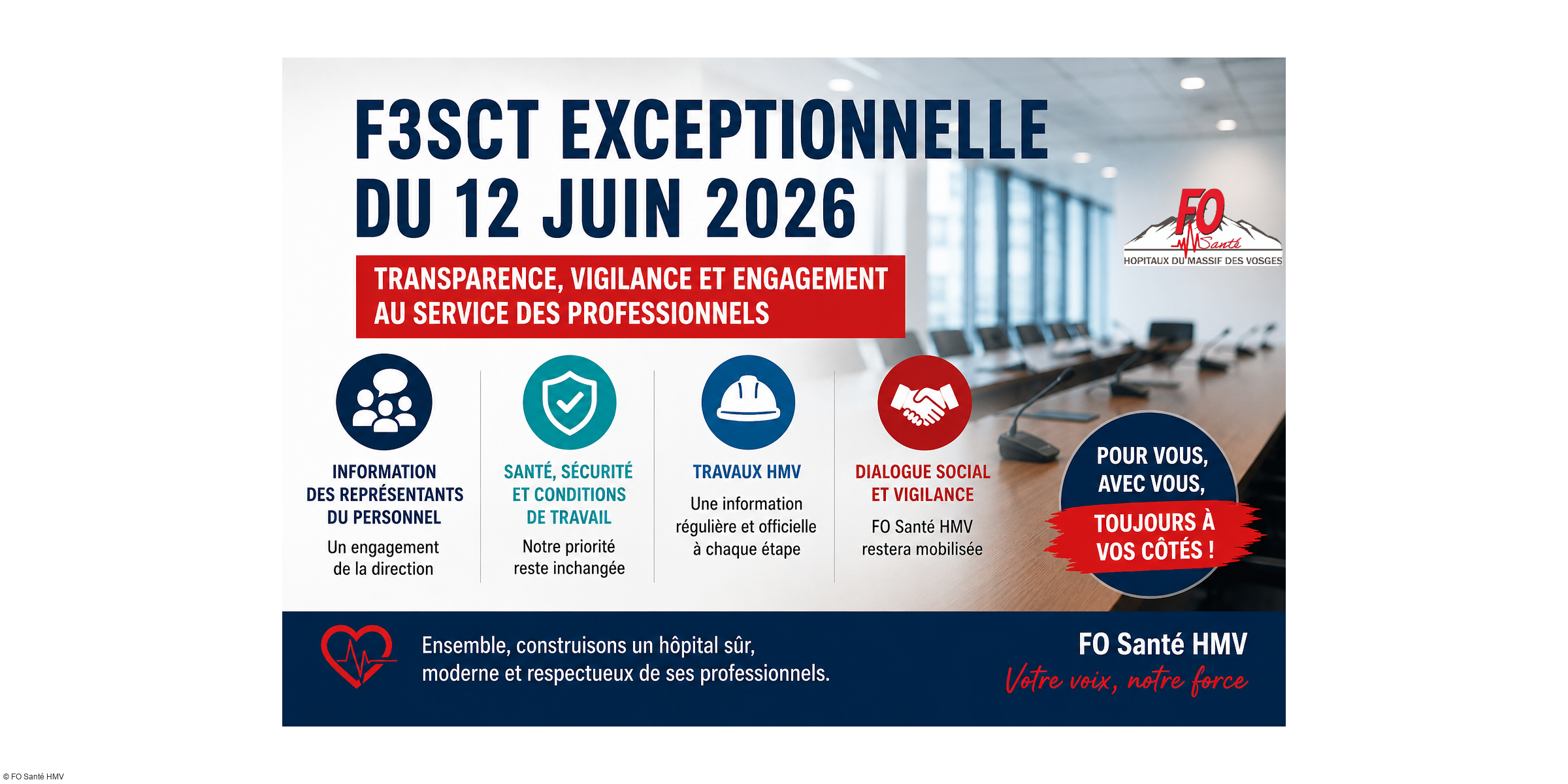 F3SCT exceptionnelle : FO Santé HMV obtient un engagement de transparence et reste pleinement vigilant