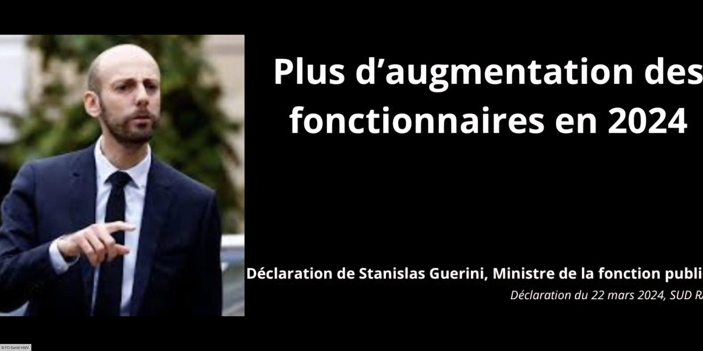 La fiche de paie des fonctionnaires stagnera en 2024 : Stanislas Guerini le confirme