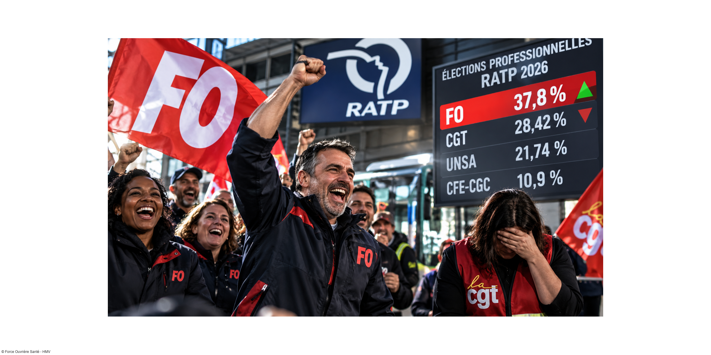 À la RATP, FORCE OUVRIÈRE devient le premier syndicat : une immense fierté pour FO !