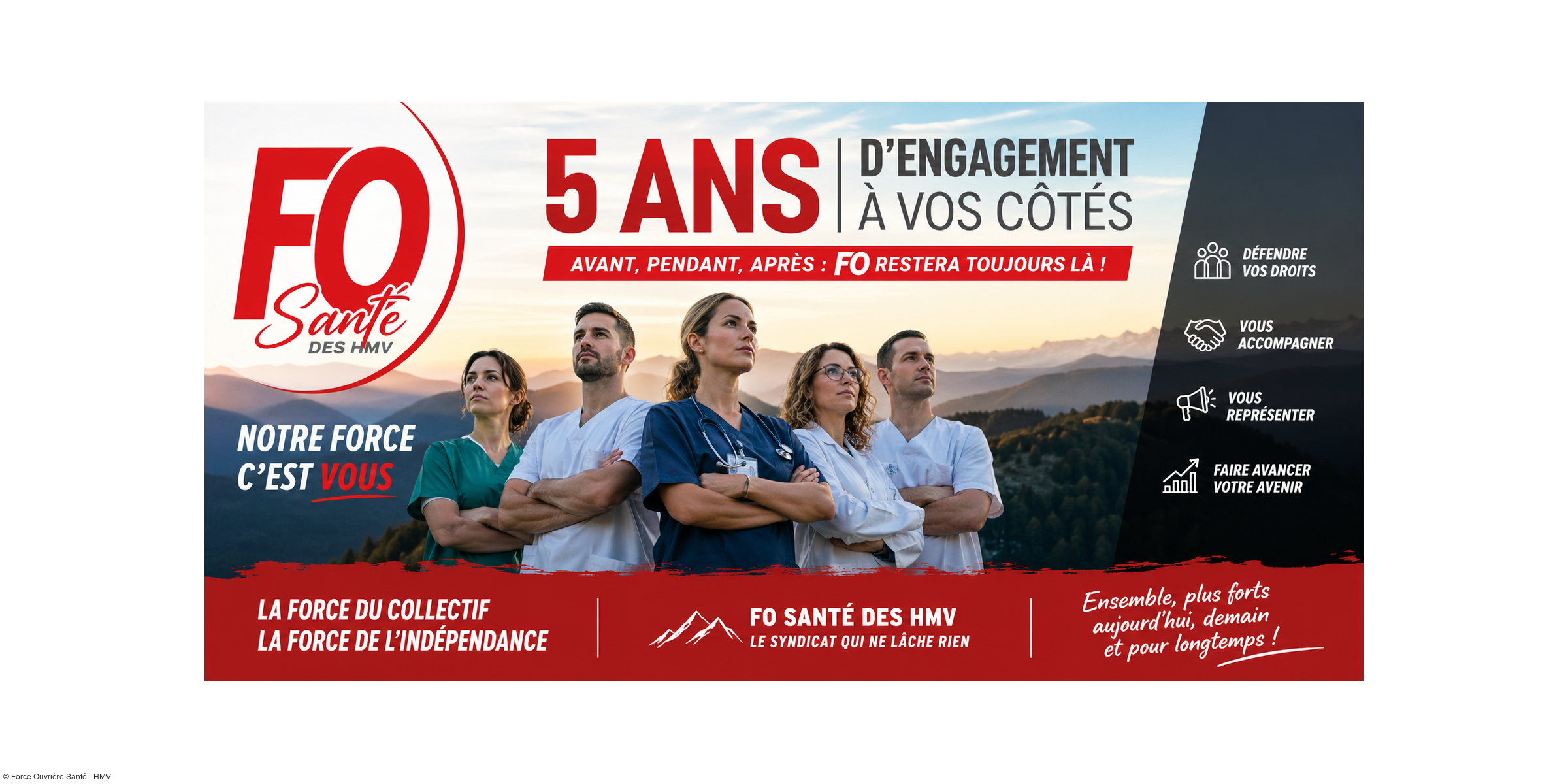 FO Santé des HMV : 5 ans d'engagement, une présence qui s'inscrit dans la durée