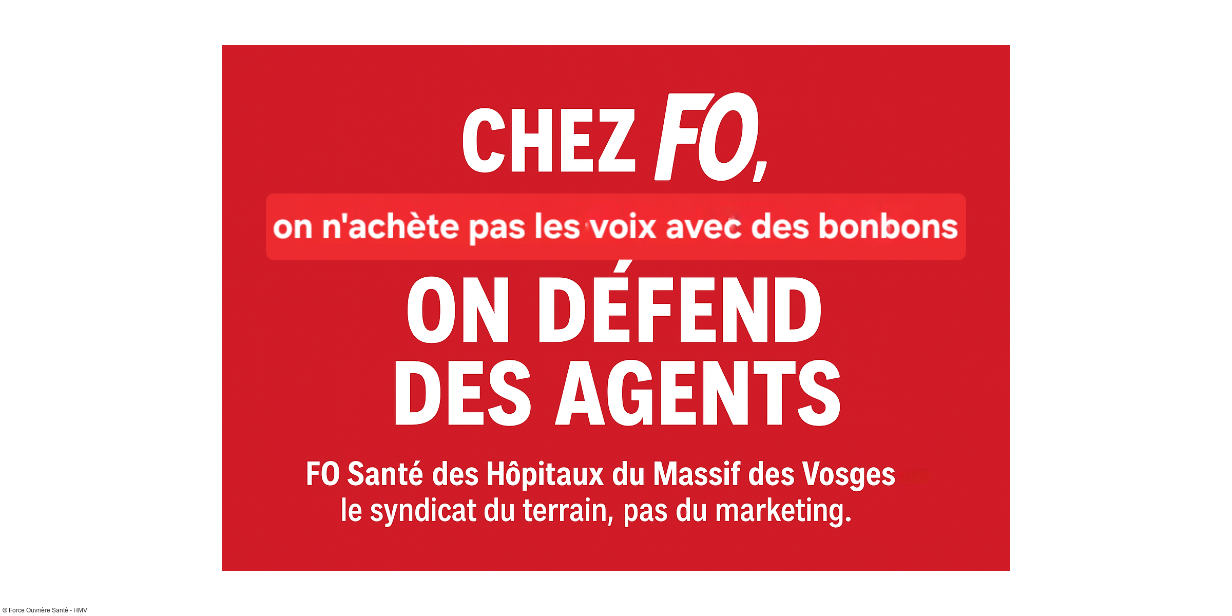 Élections professionnelles : chez FO Santé des HMV, pas de paillettes, du concret !