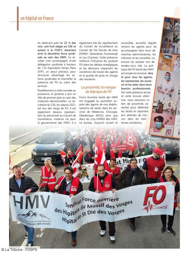 Focus sur les Hôpitaux du Massif des Vosges : la Fédération FO Services Publics et de Santé met à l’honneur FO Santé des HMV