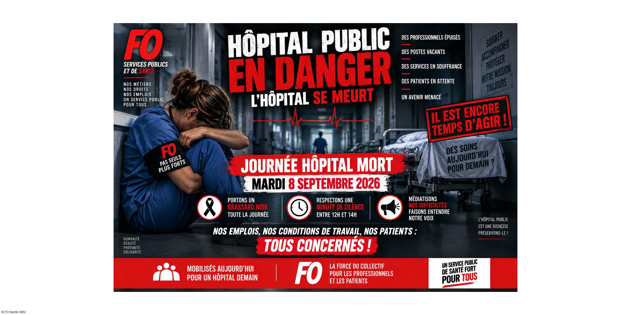 8 septembre 2026 : "Hôpital mort" – Il est temps de faire entendre la voix des soignants !