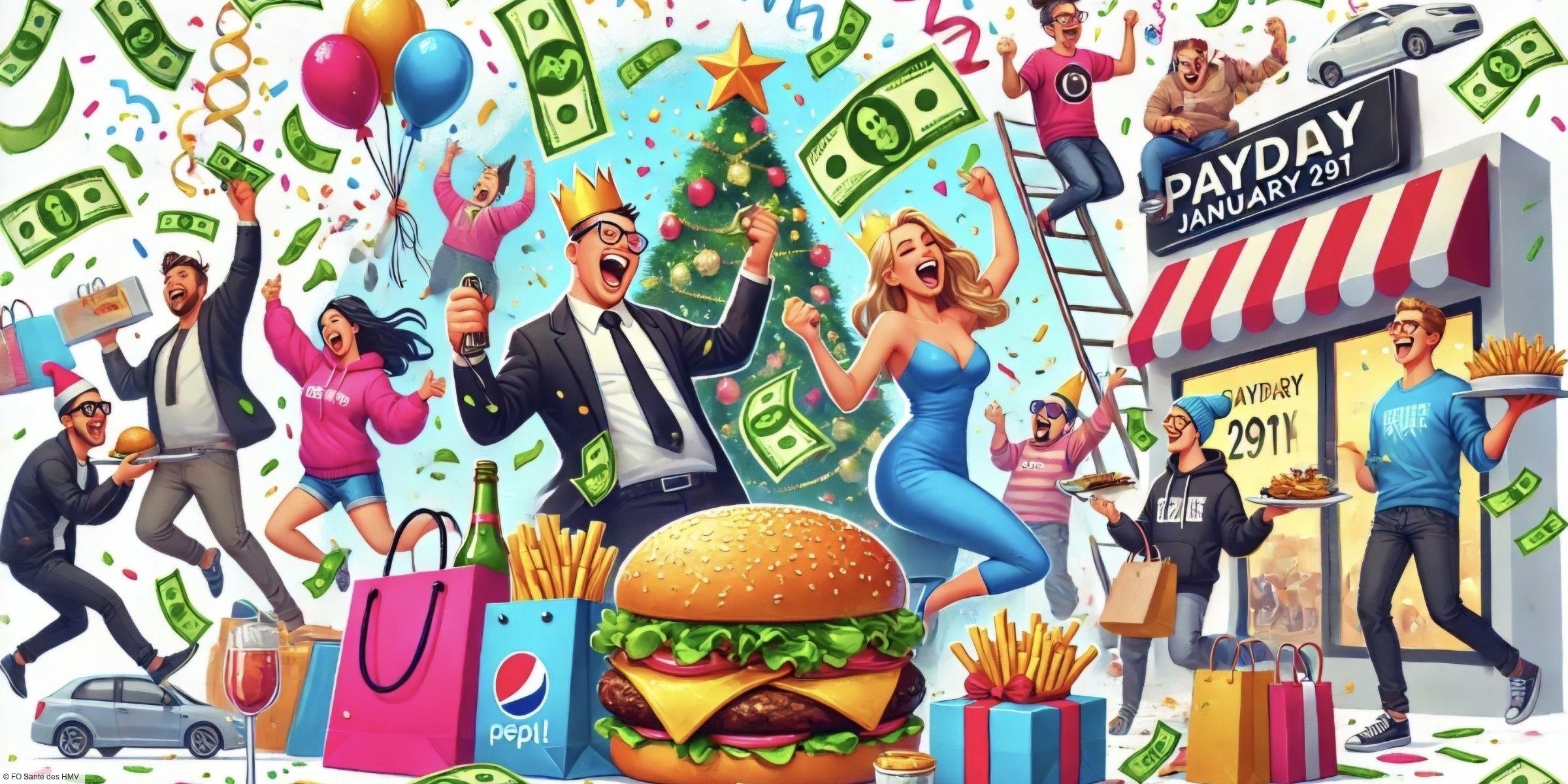 La paie est tombée ! Sortez les cotillons, les confettis et les danses de la joie !