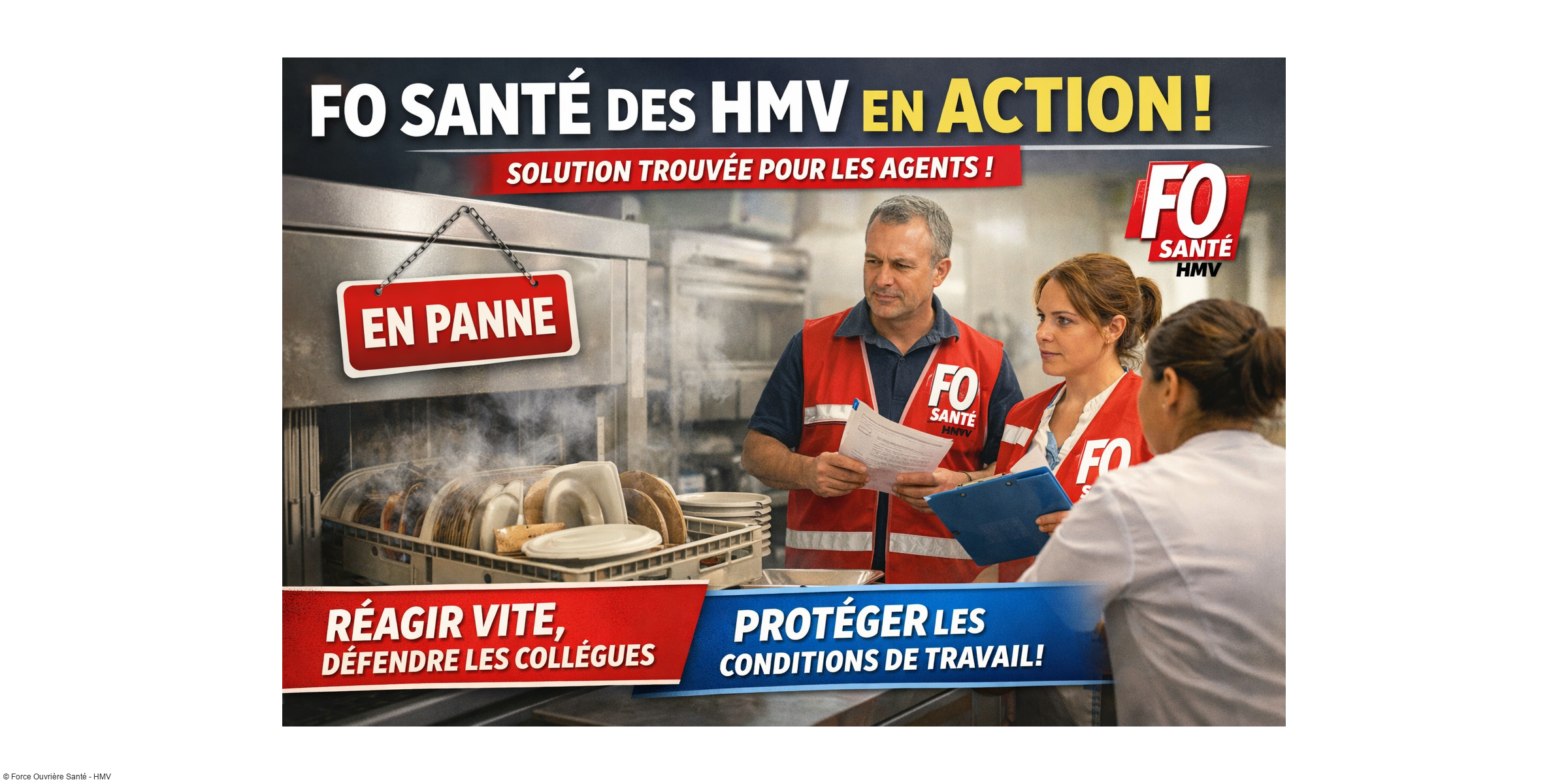 Panne du lave-vaisselle à l'EHPAD de Foucharupt : FO Santé HMV obtient un renfort pour les équipes