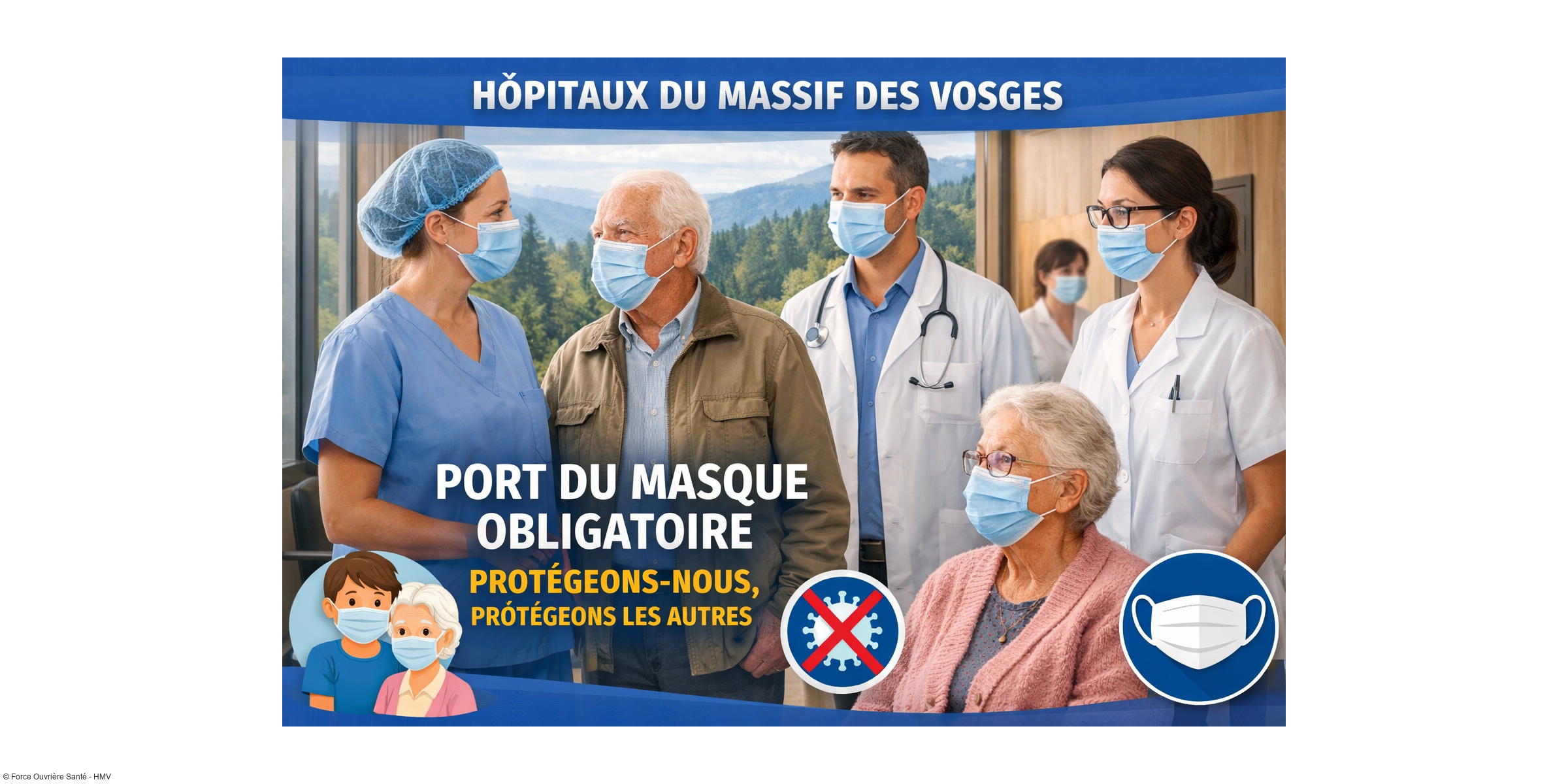 Le port du masque : un geste essentiel de protection dans les établissements des Hôpitaux du Massif des Vosges