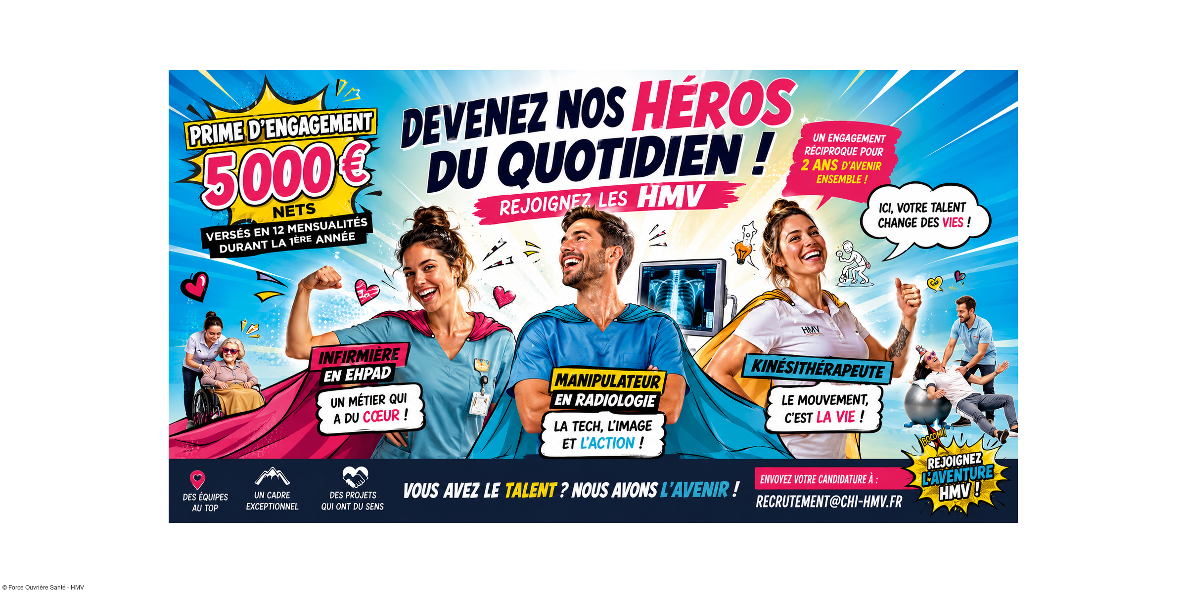 Prime d'engagement de 5 000 € : les Hôpitaux du Massif des Vosges investissent dans leurs futurs talents !
