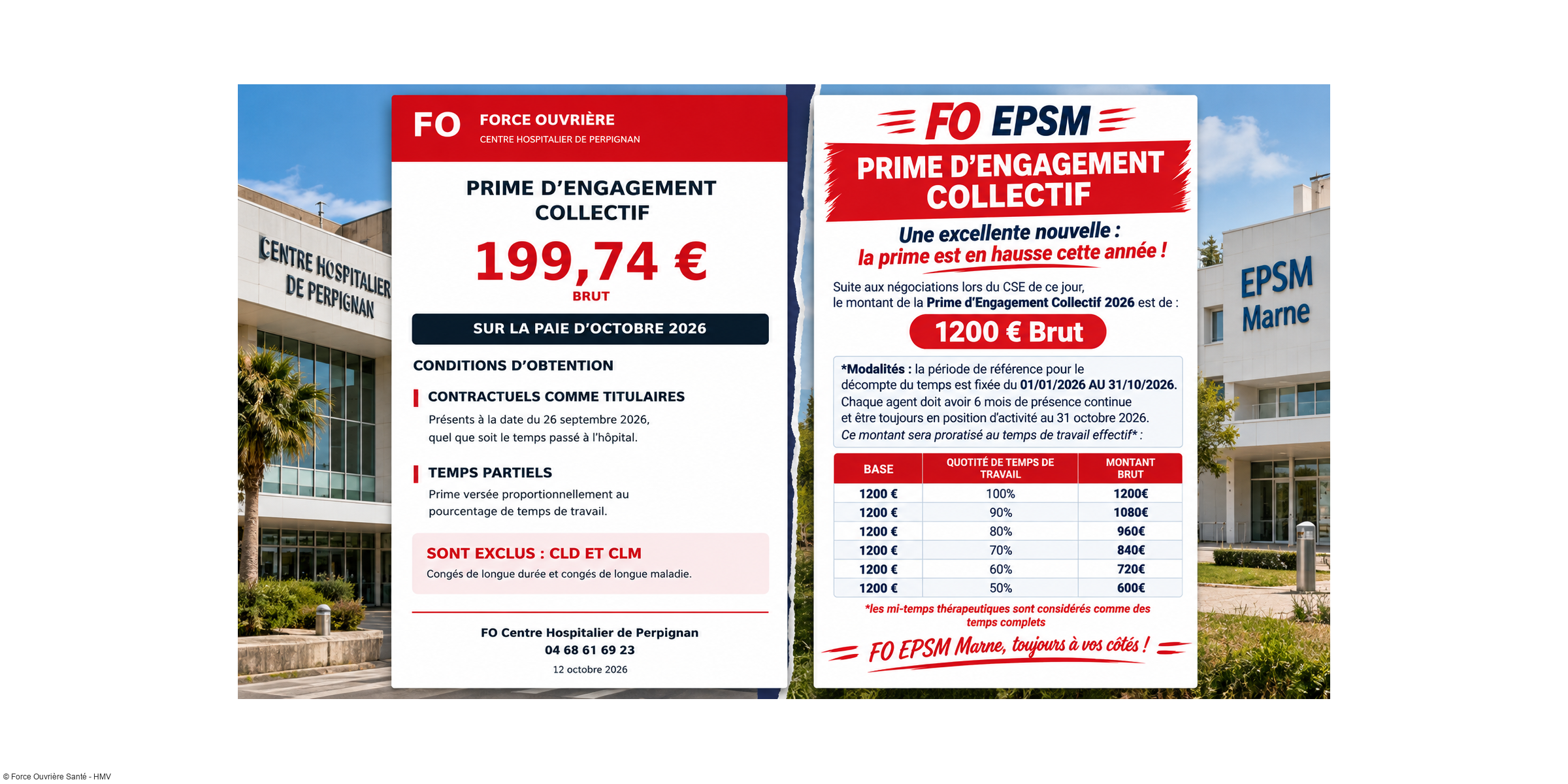 Prime d'engagement collectif : NOTRE COMBAT EST JUSTE !