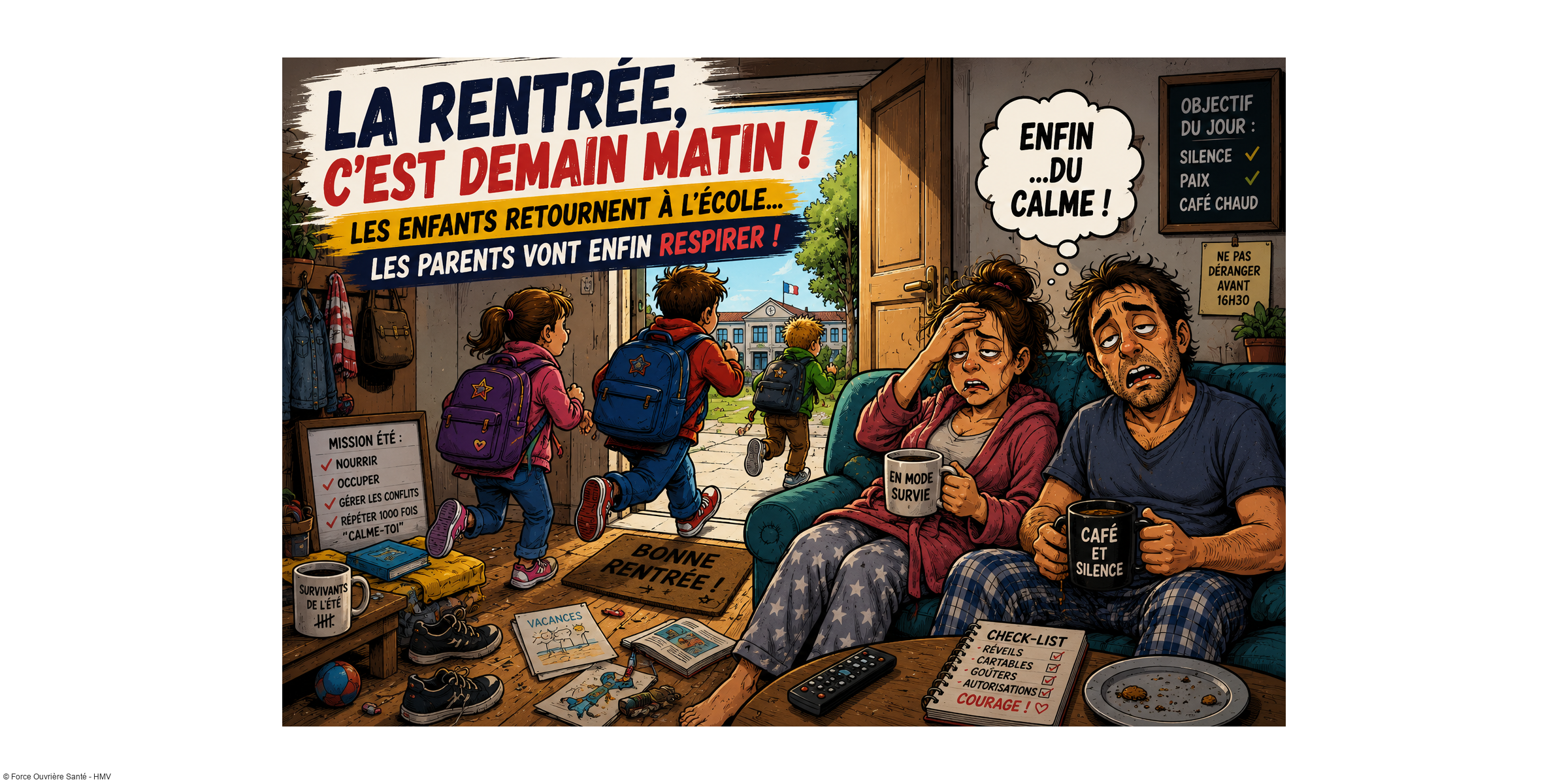 La rentrée, c'est demain matin : les enfants retournent à l'école, les parents vont enfin respirer !