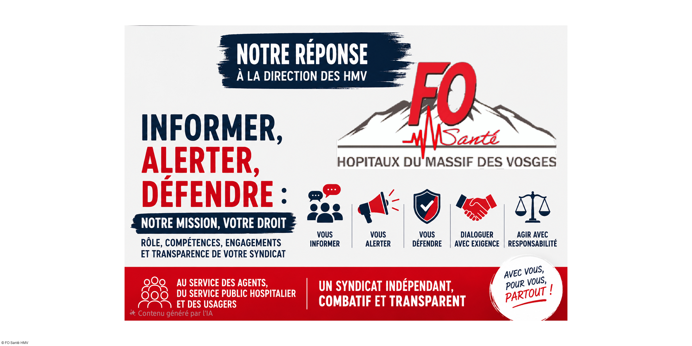 COMMUNIQUÉ FO SANTÉ HMV: informer, alerter et défendre n'est pas une faute, c'est notre mission
