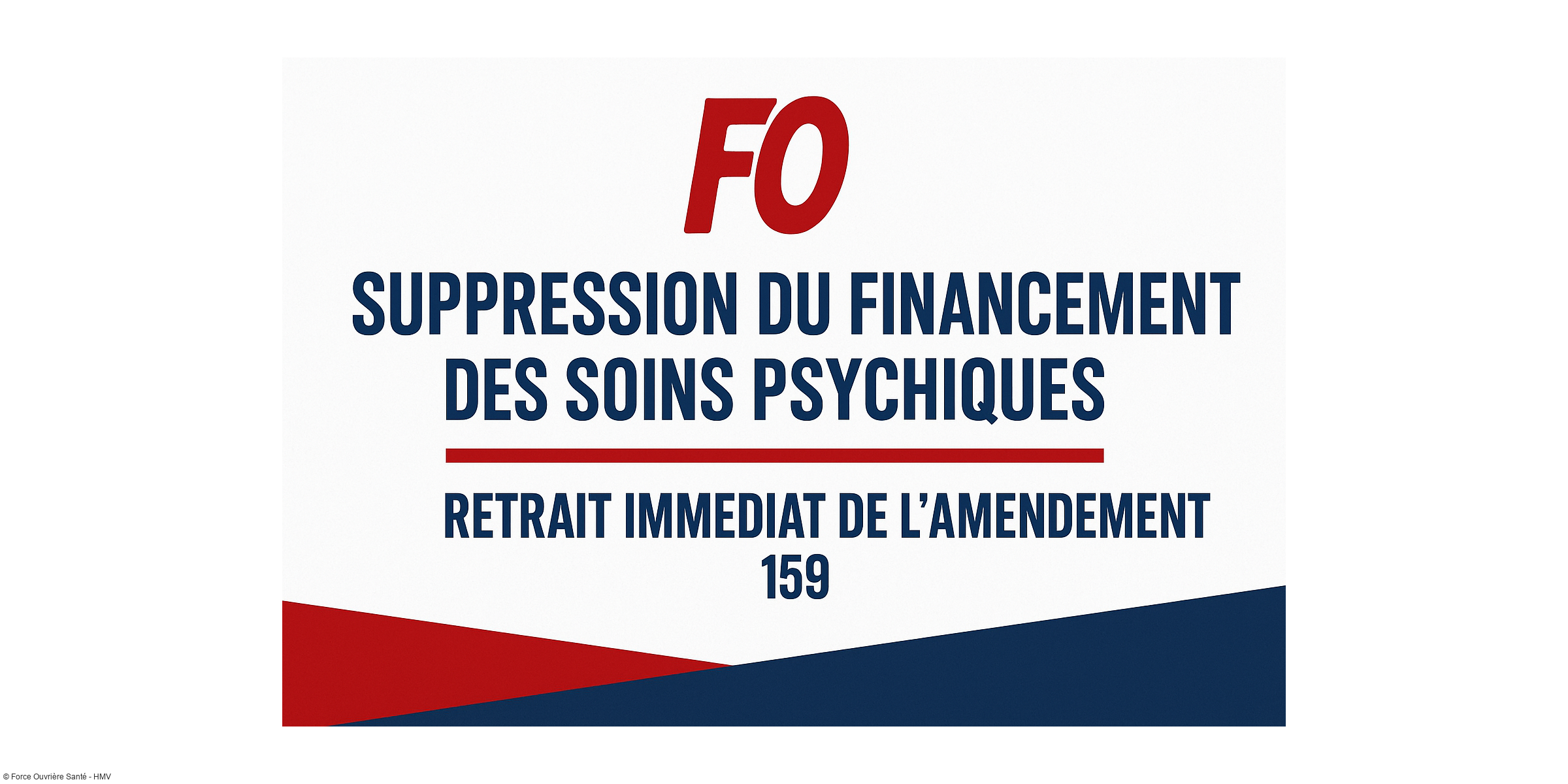 [CP - PETITION] Financement des soins psychiques : FO exige le retrait de l'amendement 159 du PLFSS