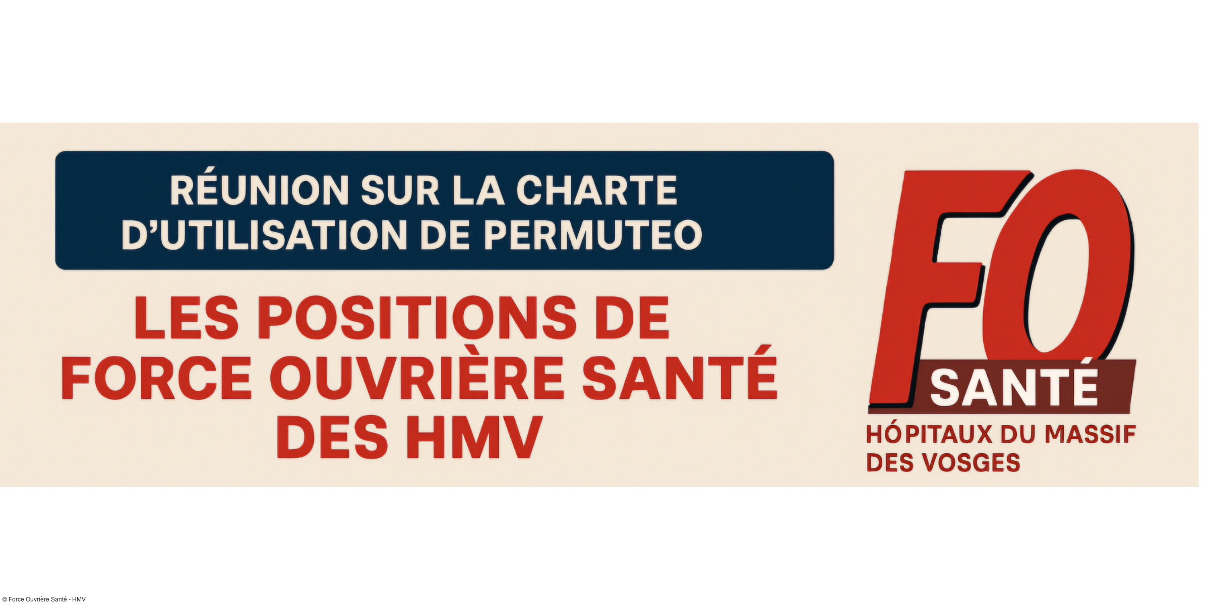 Réunion sur la Charte d’Utilisation de PERMUTEO : Les Positions de Force Ouvrière Santé HMV