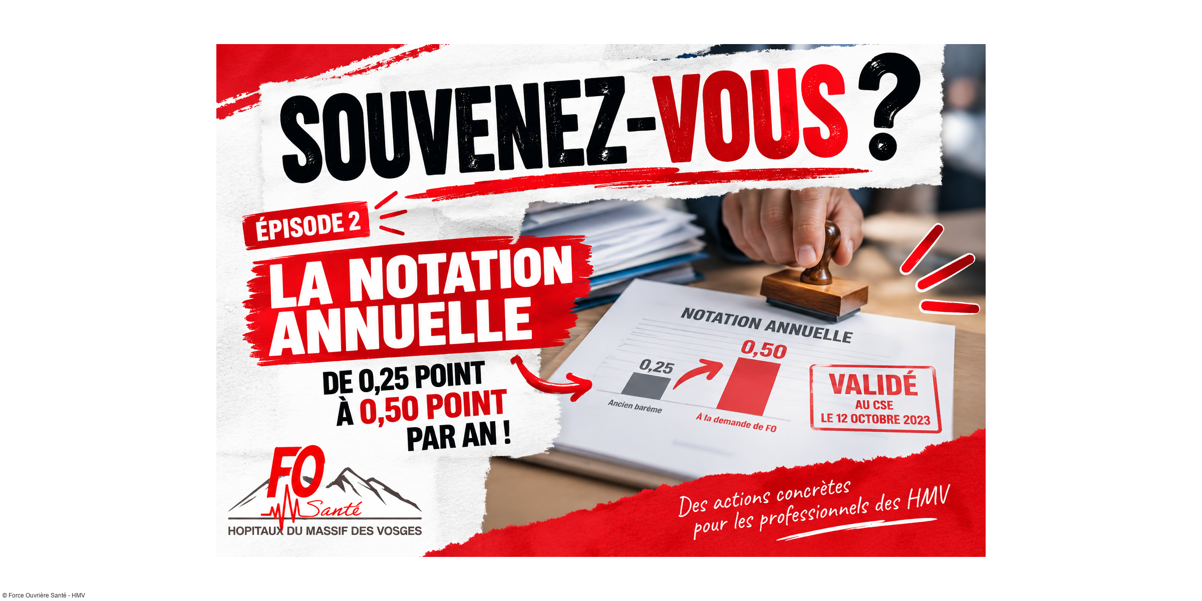 SOUVENEZ-VOUS ? #2 — Notation annuelle : FO demande le doublement, les représentants du personnel valident !