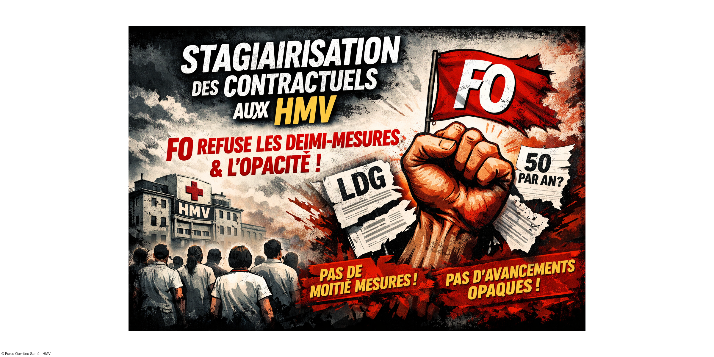 Stagiairisation des agents contractuels : FO refuse les demi-mesures et l'opacité aux HMV