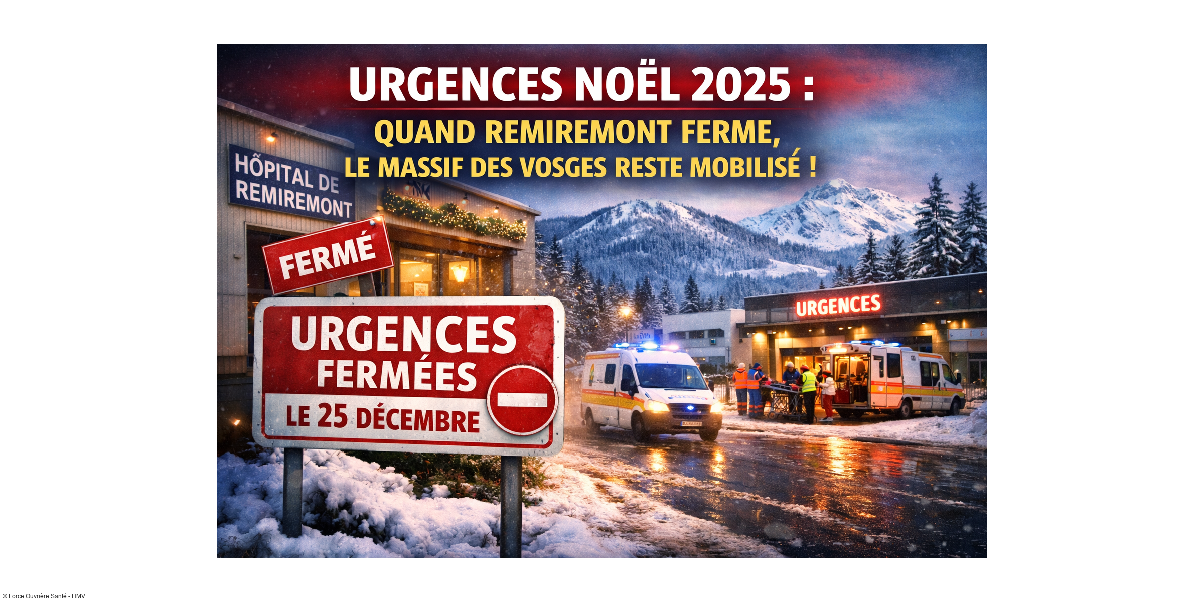 25 décembre 2025 : Remiremont et Vittel ferment leurs urgences, mais le Massif des Vosges tient bon