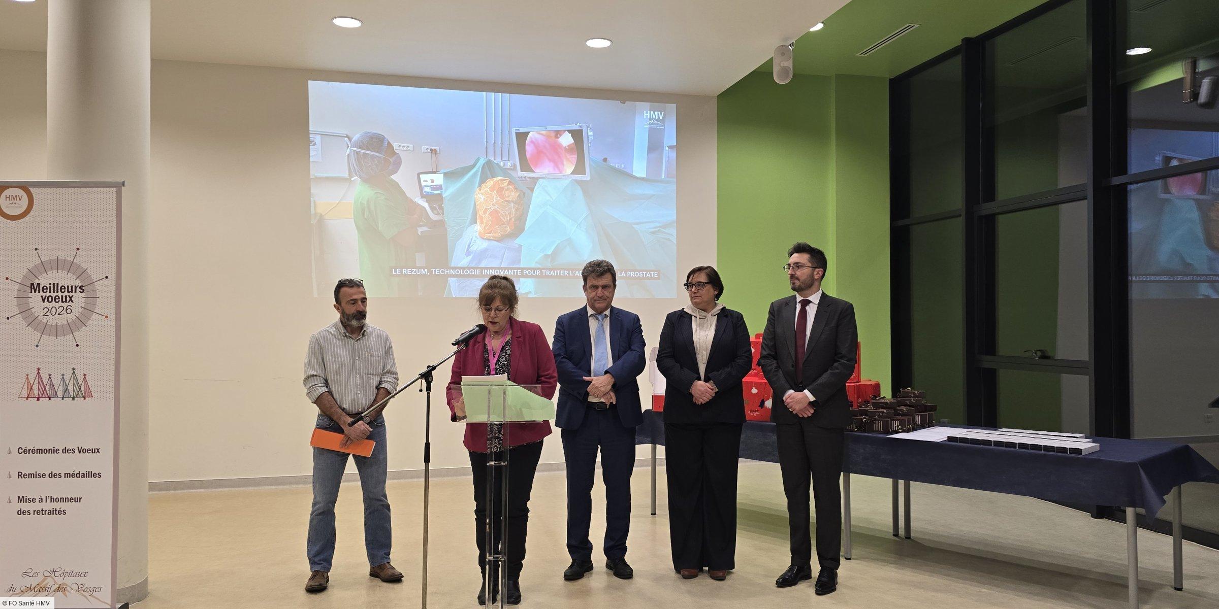 Vœux de la direction à l'hôpital de Saint-Dié : FO Santé à l'honneur lors de la remise des médailles du travail